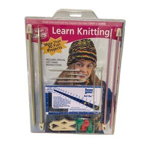 Susan Bates Learn Knitting Kit With Instructions & Accessories